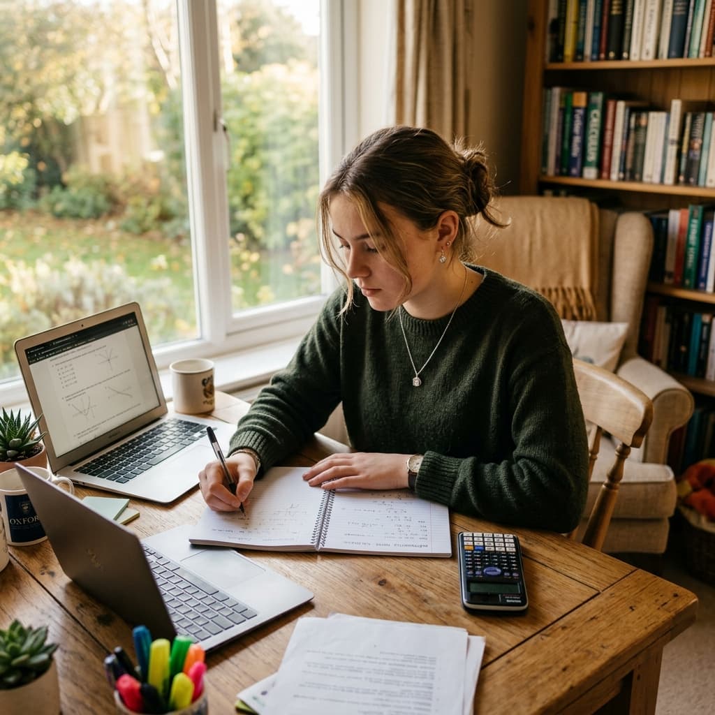 UK Mathematics Student Studying with Clarity